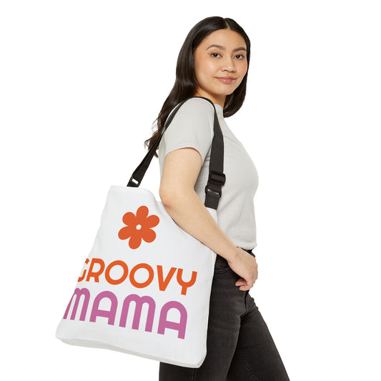 Groovy Mama Adjustable Tote Bag - Stylish & Fun Dog Lover's Carryall