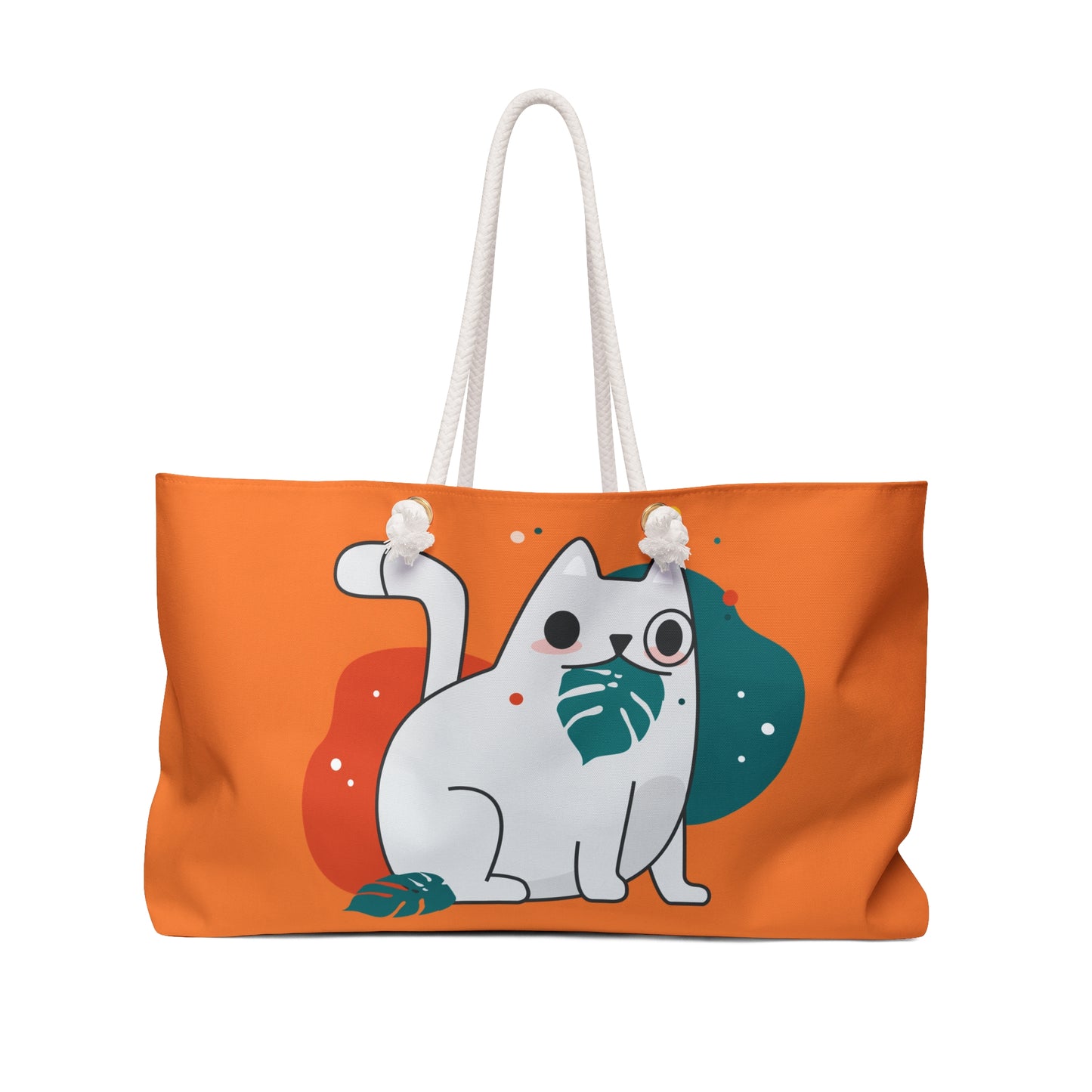 Cute Cat & Love Heart Weekender Bag - Perfect for Travel & Gifts